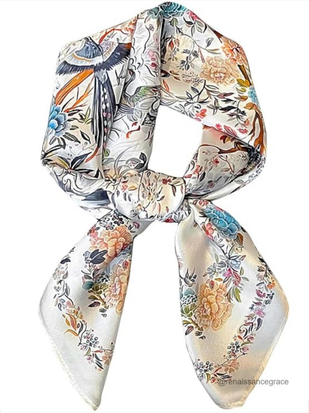 21" Square Mulberry Silk Scarf Lightweight Head Wrap Neckerchief